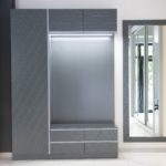 Дизайнерский Распашной шкаф-Батлер Графит купить в Москве | KS-Mebel33 Дизайнерский Распашной шкаф-Батлер Графит купить